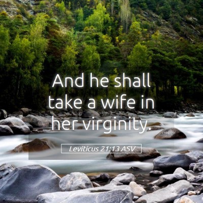 Picture 05 - Leviticus 21:13 ASV - And he shall take a wife in her - Bible Verse Picture