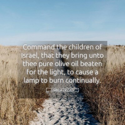 Picture 05 - Leviticus 24:2 ASV - Command the children of Israel, that they bring - Bible Verse Picture