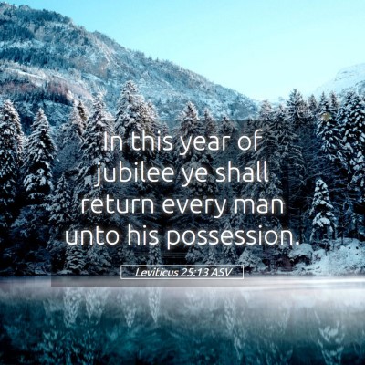 Picture 05 - Leviticus 25:13 ASV - In this year of jubilee ye shall return every man - Bible Verse Picture