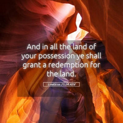 Picture 05 - Leviticus 25:24 ASV - And in all the land of your possession ye shall - Bible Verse Picture
