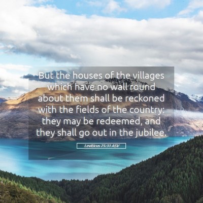 Picture 05 - Leviticus 25:31 ASV - But the houses of the villages which have no wall - Bible Verse Picture