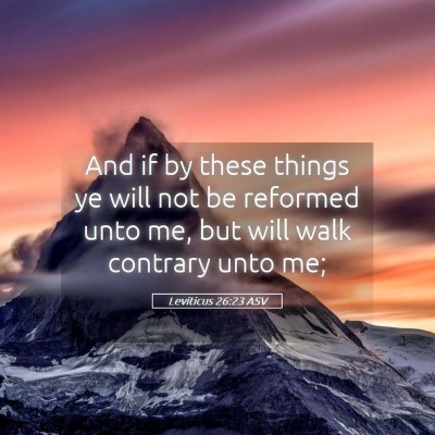 Picture 05 - Leviticus 26:23 ASV - And if by these things ye will not be reformed - Bible Verse Picture