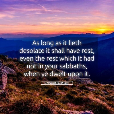 Picture 05 - Leviticus 26:35 ASV - As long as it lieth desolate it shall have rest, - Bible Verse Picture