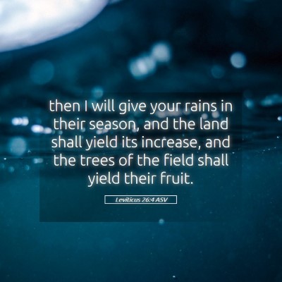 Picture 05 - Leviticus 26:4 ASV - then I will give your rains in their season, and - Bible Verse Picture
