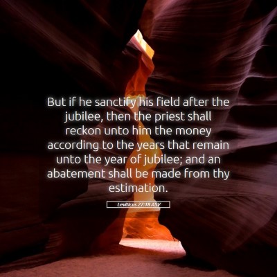 Picture 05 - Leviticus 27:18 ASV - But if he sanctify his field after the jubilee, - Bible Verse Picture
