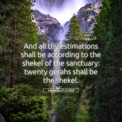 Picture 05 - Leviticus 27:25 ASV - And all thy estimations shall be according to the - Bible Verse Picture