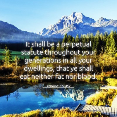 Picture 05 - Leviticus 3:17 ASV - It shall be a perpetual statute throughout your - Bible Verse Picture