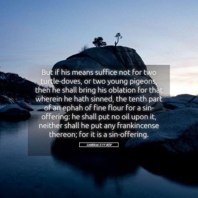 Picture 05 - Leviticus 5:11 ASV - But if his means suffice not for two - Bible Verse Picture
