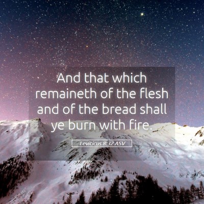 Picture 05 - Leviticus 8:32 ASV - And that which remaineth of the flesh and of the - Bible Verse Picture