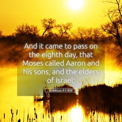 Picture 05 - Leviticus 9:1 ASV - And it came to pass on the eighth day, that Moses - Bible Verse Picture