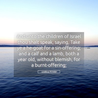Picture 05 - Leviticus 9:3 ASV - And unto the children of Israel thou shalt speak, - Bible Verse Picture