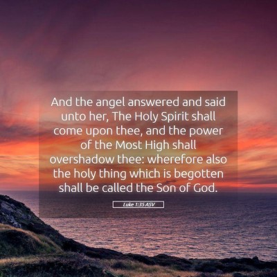 Picture 05 - Luke 1:35 ASV - And the angel answered and said unto her, The - Bible Verse Picture