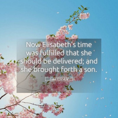 Picture 05 - Luke 1:57 ASV - Now Elisabeth's time was fulfilled that she - Bible Verse Picture