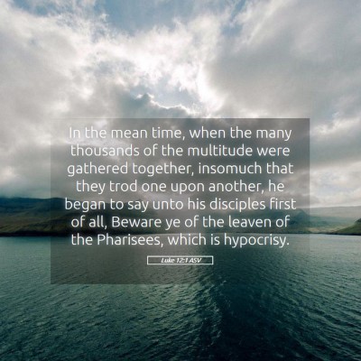 Picture 05 - Luke 12:1 ASV - In the mean time, when the many thousands of the - Bible Verse Picture