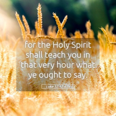 Picture 05 - Luke 12:12 ASV - for the Holy Spirit shall teach you in that very - Bible Verse Picture
