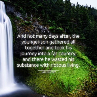Picture 05 - Luke 15:13 ASV - And not many days after, the younger son gathered - Bible Verse Picture
