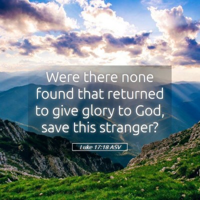 Picture 05 - Luke 17:18 ASV - Were there none found that returned to give glory - Bible Verse Picture