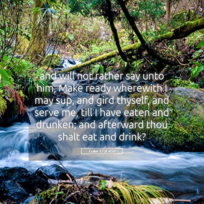 Picture 05 - Luke 17:8 ASV - and will not rather say unto him, Make ready - Bible Verse Picture