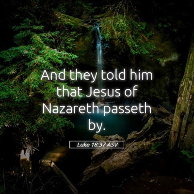 Picture 05 - Luke 18:37 ASV - And they told him that Jesus of Nazareth passeth - Bible Verse Picture
