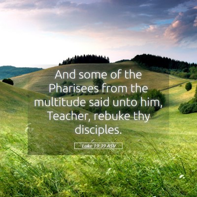 Picture 05 - Luke 19:39 ASV - And some of the Pharisees from the multitude said - Bible Verse Picture