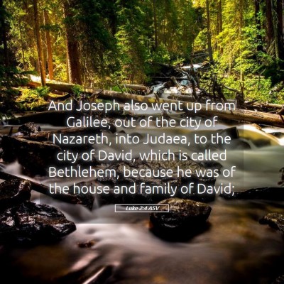 Picture 05 - Luke 2:4 ASV - And Joseph also went up from Galilee, out of the - Bible Verse Picture