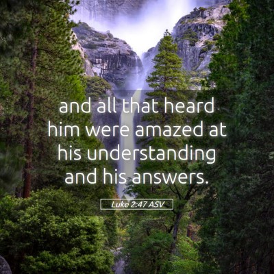 Picture 05 - Luke 2:47 ASV - and all that heard him were amazed at his - Bible Verse Picture