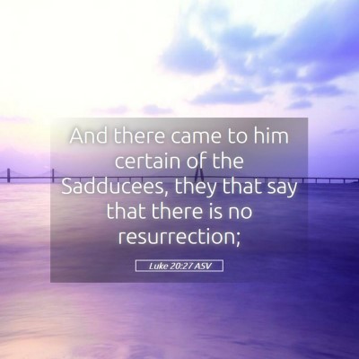 Picture 05 - Luke 20:27 ASV - And there came to him certain of the Sadducees, - Bible Verse Picture