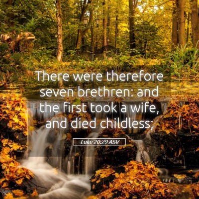 Picture 05 - Luke 20:29 ASV - There were therefore seven brethren: and the - Bible Verse Picture