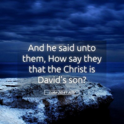 Picture 05 - Luke 20:41 ASV - And he said unto them, How say they that the - Bible Verse Picture