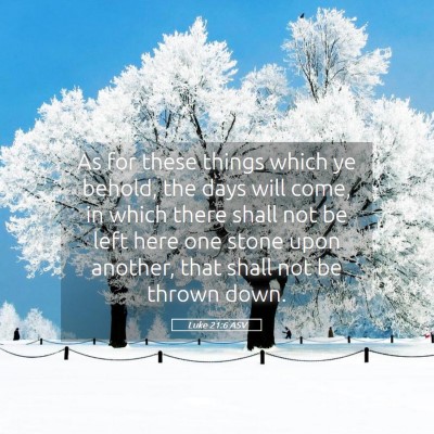 Picture 05 - Luke 21:6 ASV - As for these things which ye behold, the days - Bible Verse Picture