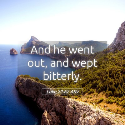 Picture 05 - Luke 22:62 ASV - And he went out, and wept - Bible Verse Picture