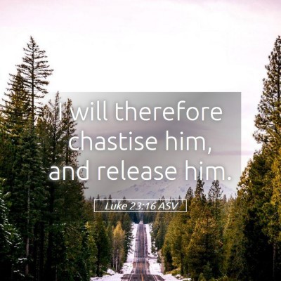 Picture 05 - Luke 23:16 ASV - I will therefore chastise him, and release - Bible Verse Picture