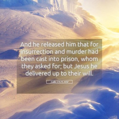 Picture 05 - Luke 23:25 ASV - And he released him that for insurrection and - Bible Verse Picture