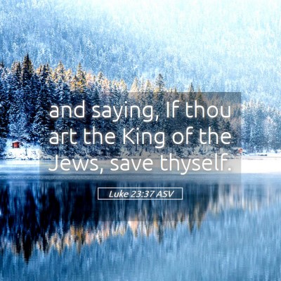 Picture 05 - Luke 23:37 ASV - and saying, If thou art the King of the Jews, - Bible Verse Picture