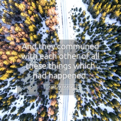 Picture 05 - Luke 24:14 ASV - And they communed with each other of all these - Bible Verse Picture