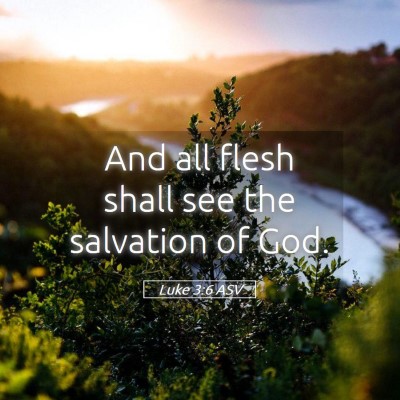 Picture 05 - Luke 3:6 ASV - And all flesh shall see the salvation of - Bible Verse Picture