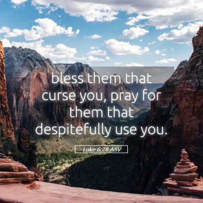 Picture 05 - Luke 6:28 ASV - bless them that curse you, pray for them that - Bible Verse Picture