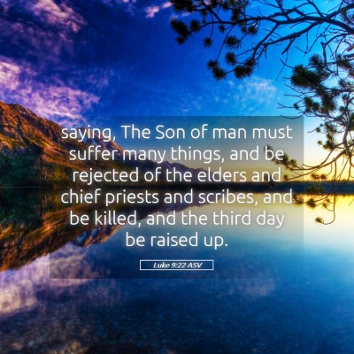 Picture 05 - Luke 9:22 ASV - saying, The Son of man must suffer many things, - Bible Verse Picture