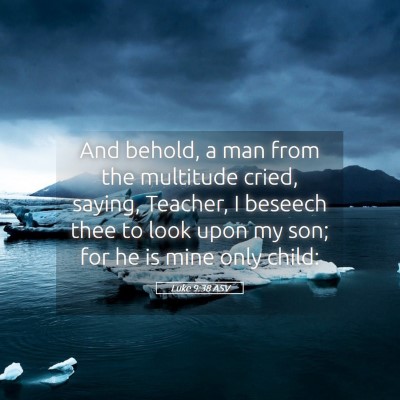 Picture 05 - Luke 9:38 ASV - And behold, a man from the multitude cried, - Bible Verse Picture