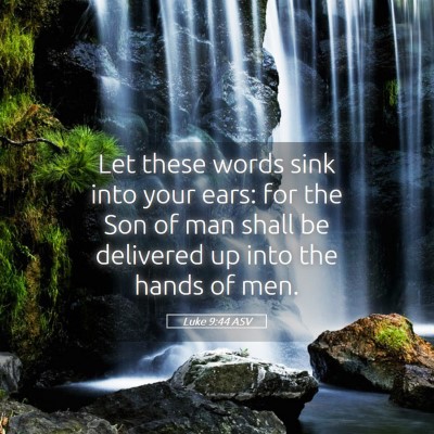 Picture 05 - Luke 9:44 ASV - Let these words sink into your ears: for the Son - Bible Verse Picture