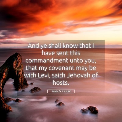 Picture 05 - Malachi 2:4 ASV - And ye shall know that I have sent this - Bible Verse Picture