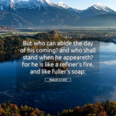 Picture 05 - Malachi 3:2 ASV - But who can abide the day of his coming? and who - Bible Verse Picture
