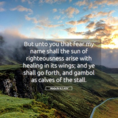 Picture 05 - Malachi 4:2 ASV - But unto you that fear my name shall the sun of - Bible Verse Picture
