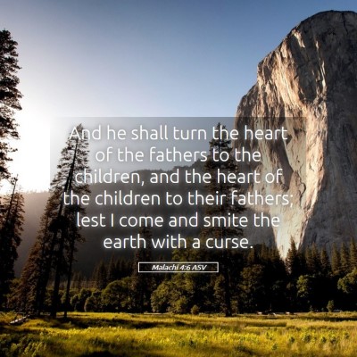 Picture 05 - Malachi 4:6 ASV - And he shall turn the heart of the fathers to the - Bible Verse Picture
