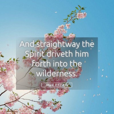 Picture 05 - Mark 1:12 ASV - And straightway the Spirit driveth him forth into - Bible Verse Picture
