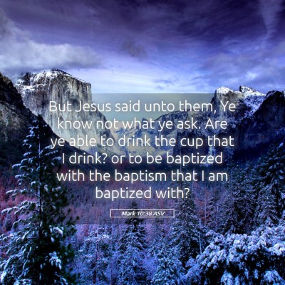 Picture 05 - Mark 10:38 ASV - But Jesus said unto them, Ye know not what ye - Bible Verse Picture