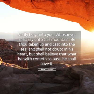 Picture 05 - Mark 11:23 ASV - Verily I say unto you, Whosoever shall say unto - Bible Verse Picture