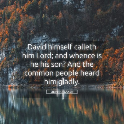 Picture 05 - Mark 12:37 ASV - David himself calleth him Lord; and whence is he - Bible Verse Picture