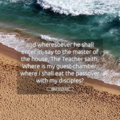Picture 05 - Mark 14:14 ASV - and wheresoever he shall enter in, say to the - Bible Verse Picture