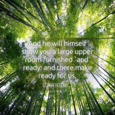 Picture 05 - Mark 14:15 ASV - And he will himself show you a large upper room - Bible Verse Picture